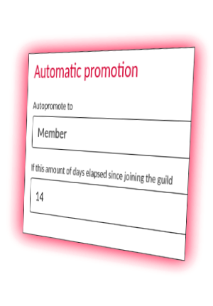 Guild autopromotion
